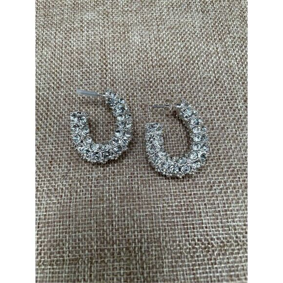 Galaxy White Spiral Pierced Earrings - Picture 3 of 4